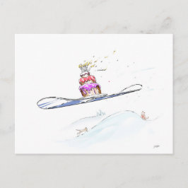 Happy Snowboarding Birthday Postkarte