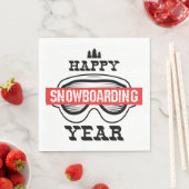 Happy Snowboarding Year Serviette (Beispiel)