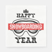 Happy Snowboarding Year Serviette (Vorderseite)