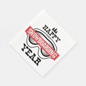 Happy Snowboarding Year Serviette (Ecke)