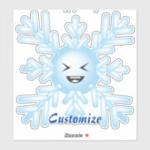 Happy Snowflake Emoticon Thunder_Cove Aufkleber (Blatt)
