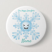 Happy Snowflake Emoticon Thunder_Cove Button (Vorderseite)