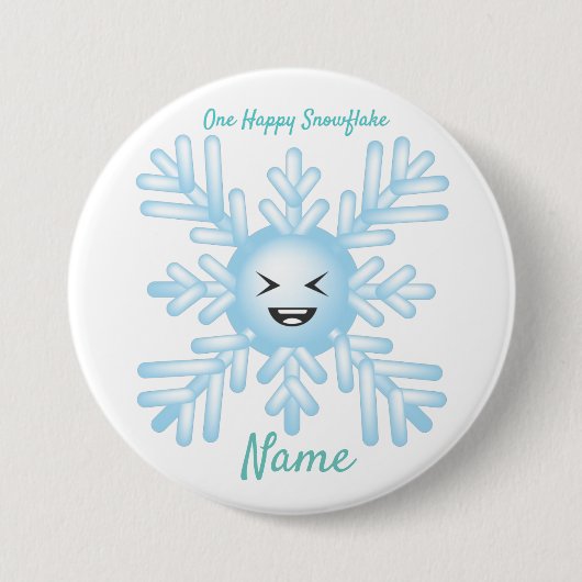 Happy Snowflake Emoticon Thunder_Cove Button (Vorderseite)