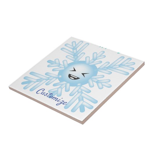 Happy Snowflake Emoticon Thunder_Cove Fliese (Seite)