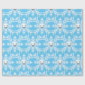 Happy Snowflake Emoticon Thunder_Cove Geschenkpapier (Flach)