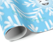 Happy Snowflake Emoticon Thunder_Cove Geschenkpapier (Rolleneckpunkt)