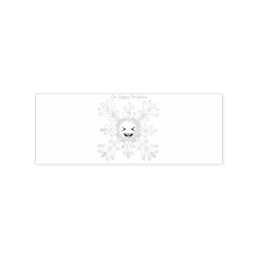 Happy Snowflake Emoticon Thunder_Cove Gummistempel (Prägung)