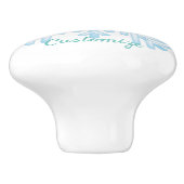 Happy Snowflake Emoticon Thunder_Cove Keramikknauf (Seitenansicht)