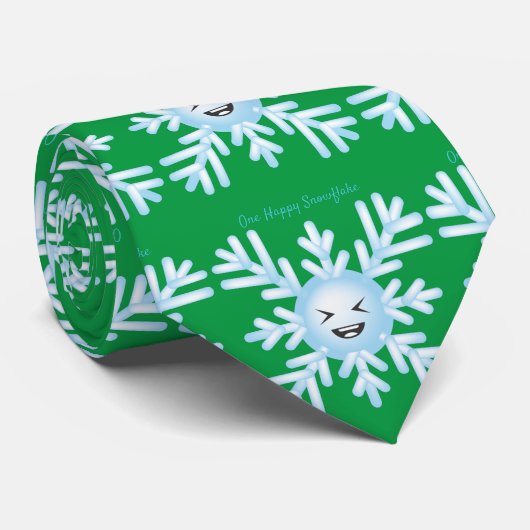 Happy Snowflake Emoticon Thunder_Cove Krawatte (Gerollt)