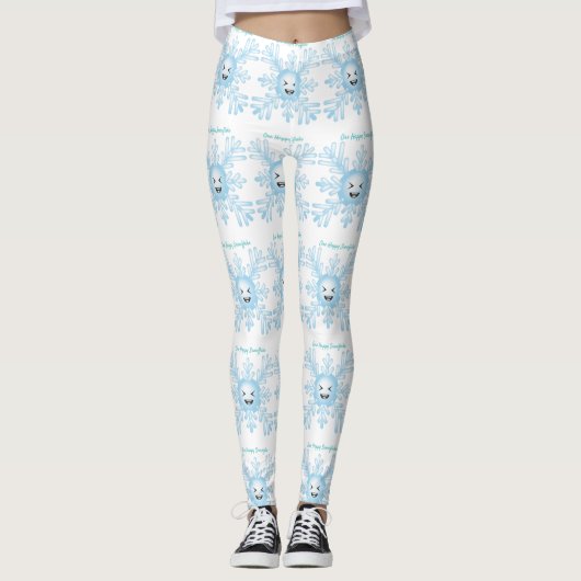 Happy Snowflake Emoticon Thunder_Cove Leggings (Vorderseite)