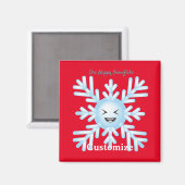 Happy Snowflake Emoticon Thunder_Cove Magnet (Vorderseite/Rückseite)