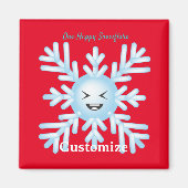 Happy Snowflake Emoticon Thunder_Cove Magnet (Vorne)