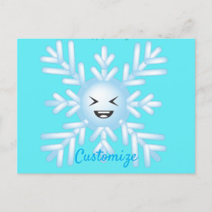 Happy Snowflake Emoticon Thunder_Cove Postkarte