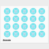 Happy Snowflake Emoticon Thunder_Cove Runder Aufkleber (Blatt)