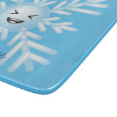 Happy Snowflake Emoticon Thunder_Cove Schneidebrett (Ecke)