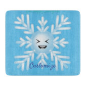 Happy Snowflake Emoticon Thunder_Cove Schneidebrett (Vorderseite)