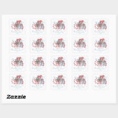 Happy Snowflake Geschenke Square Sticker (Blatt)