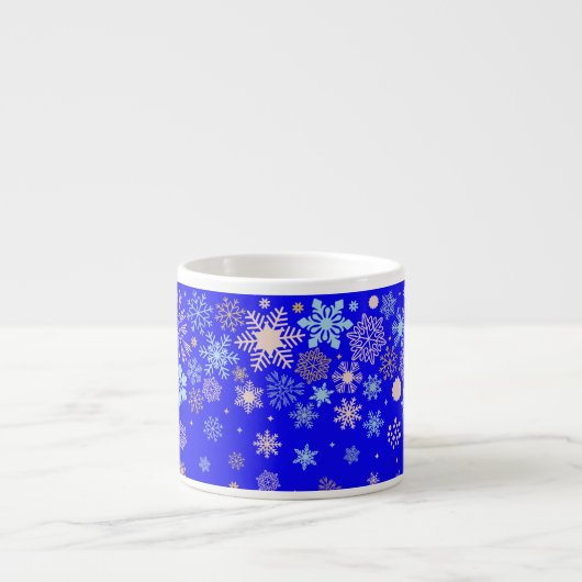 Happy Snowflake Grenze Espressotasse (Vorderseite)