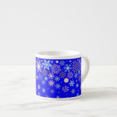 Happy Snowflake Grenze Espressotasse (Vorderseite Rechts)