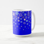 Happy Snowflake Grenze Kaffeetasse (VorderseiteRechts)