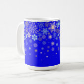 Happy Snowflake Grenze Kaffeetasse (Vorderseite Links)