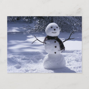 HAPPY SNOWMAN 1 POSTKARTE