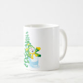 Happy Snowman Cartoon Kaffeetasse (VorderseiteRechts)