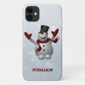 Happy Snowman Case-Mate iPhone Hülle (Rückseite)