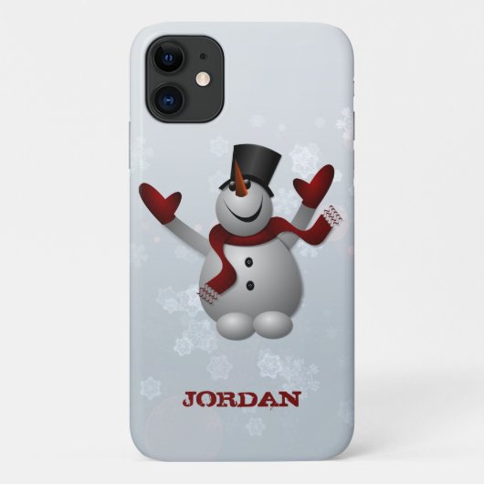 Happy Snowman Case-Mate iPhone Hülle (Rückseite)