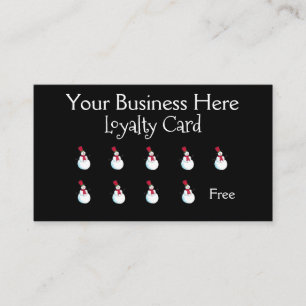 Happy Snowman Christmas Loyalty Treuekarte