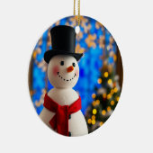 Happy Snowman Christmas Ornament  (Rechts)