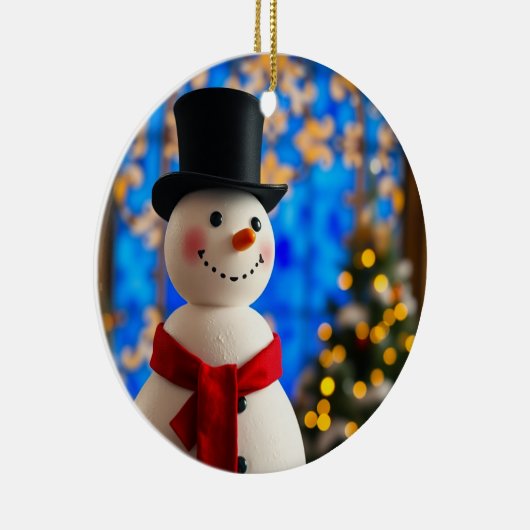 Happy Snowman Christmas Ornament  (Rechts)