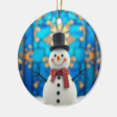 Happy Snowman Christmas Ornament (Links)