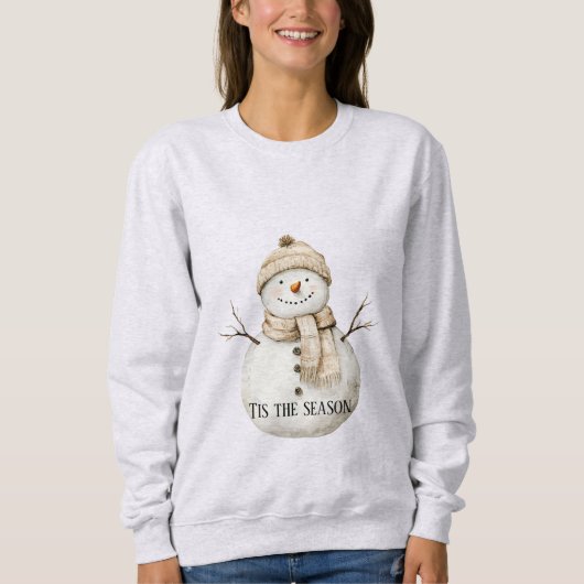 Happy Snowman Christmas Sweatshirt (Vorderseite)