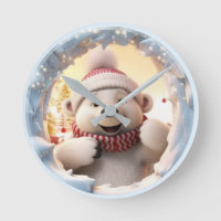 Happy Snowman Clock