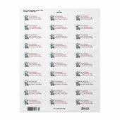 Happy Snowman Custom Holiday Address Label (Vorne)