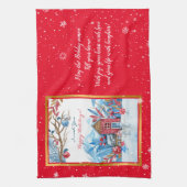 Happy Snowman Customize Geschirrtuch (Vertikal)