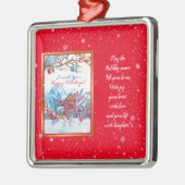 Happy Snowman Customize Ornament Aus Metall (Links)