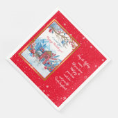 Happy Snowman Customize Serviette (Ecke)