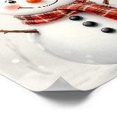 Happy Snowman Digital Poster (Ecke)