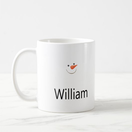 Happy Snowman Face Coffee Mug Kaffeetasse (Links)