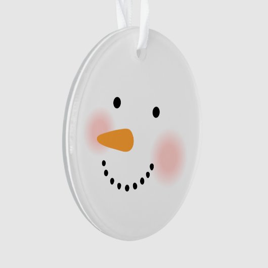 Happy Snowman Face Ornament (Vorderseite)