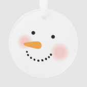 Happy Snowman Face Ornament (Rückseite)