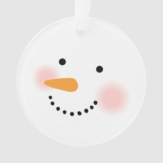 Happy Snowman Face Ornament (Vorderseite)