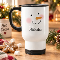 Happy Snowman Face Personalisiert Name Holiday