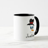 Happy Snowman Face Personalisiert Name Weihnachtsn Tasse (VorderseiteRechts)