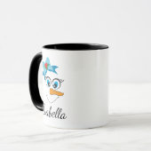 Happy Snowman Face Personalisiert Name Weihnachtsn Tasse (Vorderseite Links)