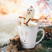 Happy Snowman Face Personalisiert Text Latte Tasse