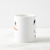 Happy Snowman Face Personalisierte Weihnachtsfeier Kaffeetasse (Mittel)