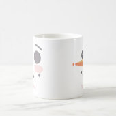 Happy Snowman Face Personalisiertes Geschenk Kaffeetasse (Mittel)